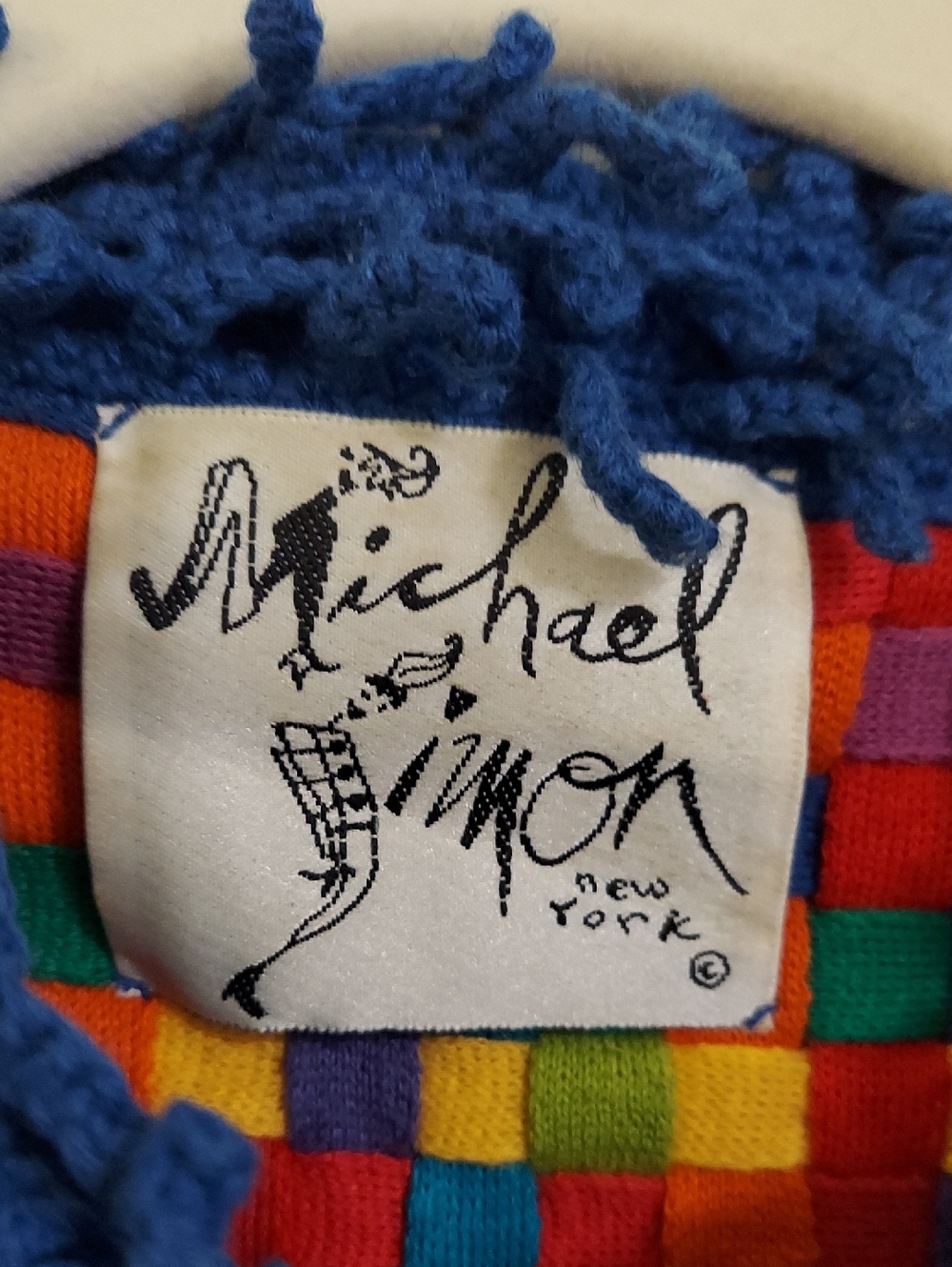 Michael Simon Top, Size M, Woven Knit, Cotton, MultiColor, Vintage - Picture 3 of 9